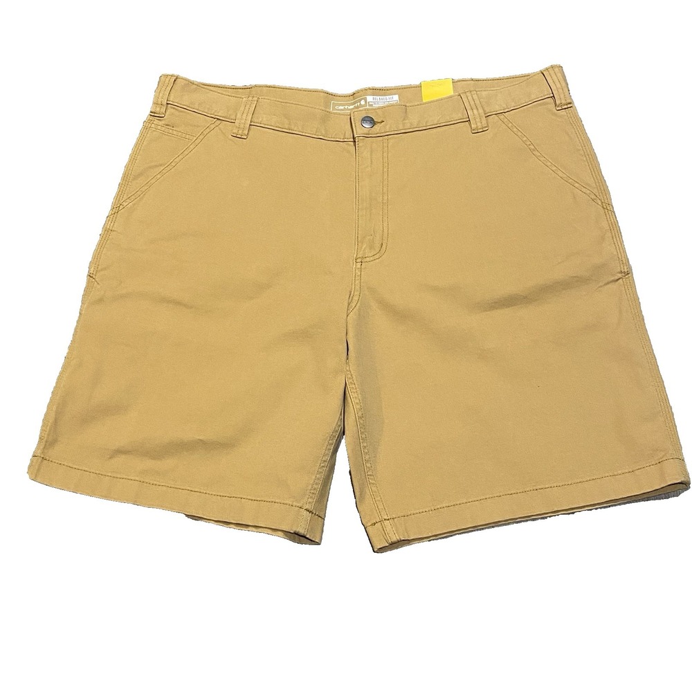 Carhartt Work Shorts Rugged Flex Canvas Men's 40 Brown Relaxed Fit 10" New - Picture 2 of 8